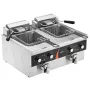 Commercial Deep Fryer, Dual Tank 3500W Electric Countertop Fryer, 2 x 9Qt / 8.5L Double Oil Fryer with 2 Baskets, 1mm Thickened 