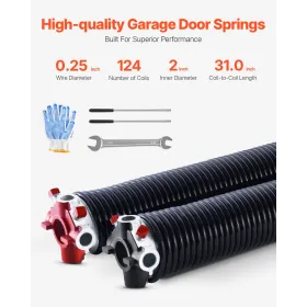 Garageport torsion Springs par på 0,25 x 2 x 31 tommer med
