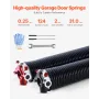 Garage Door Torsion Springs, Pair of 0.25 x 2 x 31 in, 16000 Cycles, Electrophoresis Black Coated for Replacement, Garage Door S