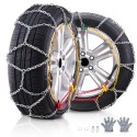 Snow Chains Manganese Alloy Steel Traction Wheels Chains Silver 2PCS