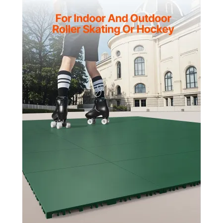 Dryland Tiles for Hockey Floor Mat, 12 x 12 in 8 Pcs Interlocking Versatile Training Surface, Dance Floor Tiles, Hockey Training
