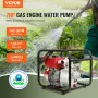 Benzinmotor vandpumpe gasdrevet vandoverførselspumpe 2 "7 hk