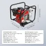 Benzinmotor vandpumpe gasdrevet vandoverførselspumpe 2 "7 hk