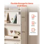 5 Tiers Wide Bookshelf, 68 in Wooden Open Bookcase with Display Storage Organizer Shelf, Freestanding Tall Display Floor Bookcas