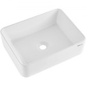 Modern Ceramic Vessel Sink 19"x14.7" Bathroom Vanity Bowl Countertop White