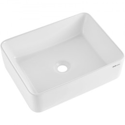 Modern Ceramic Vessel Sink 19"x14.7" Bathroom Vanity Bowl Countertop White