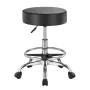Rolling Stool with Foot Rest and Wheels, 450 LBS Weight Capacity Round Rolling Stool Chair, Height Adjustable Thickened PU Leath