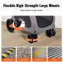 Pet Stroller, 4 Wheels Dog Stroller with Brakes, 160lbs Weight Capacity, Portable Puppy Stroller Carrier with Breathable Mesh Wi