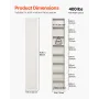 8 Tiers Narrow Bookshelf, 71 in Wooden Tall Open Bookcase with Height-Adjustable Shelf, Freestanding Display Storage Floor Bookc