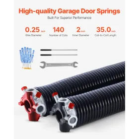 Garageport torsion Springs par på 0,250 x 2 x 35 tommer med