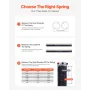 Garage Door Torsion Springs, Pair of 0.250 x 2 x 35 in, 16000 Cycles, Electrophoresis Black Coated for Replacement, Garage Door 