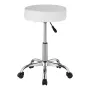 Rolling Stool with Wheels, 450 LBS Weight Capacity Round Rolling Stool Chair, Height Adjustable Thickened PU Leather Swivel Stoo