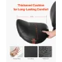 Saddle Stool with Back Support and Wheels, 450 LBS Weight Capacity Ergonomic Rolling Stool, Height Adjustable Thickened PU Leath
