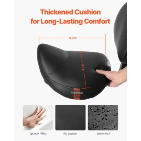 Sadel afføring drejelig afføring med ryglænet pu læderhøjde justerbar sort