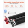 Garage Door Torsion Springs, Pair of 0.207 x 2 x 24 in, 16000 Cycles, Electrophoresis Black Coated for Replacement, Garage Door 