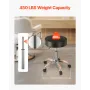 Rolling Stool with Wheels, 450 LBS Weight Capacity Round Rolling Stool Chair, Height Adjustable Thickened PU Leather Swivel Stoo