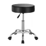 Rolling Stool with Wheels, 450 LBS Weight Capacity Round Rolling Stool Chair, Height Adjustable Thickened PU Leather Swivel Stoo