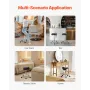Saddle Stool with Wheels, 450 LBS Weight Capacity Ergonomic Rolling Stool, Height Adjustable Thickened PU Leather Swivel Saddle 