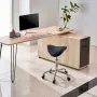 Saddle Stool with Wheels, 450 LBS Weight Capacity Ergonomic Rolling Stool, Height Adjustable Thickened PU Leather Swivel Saddle 
