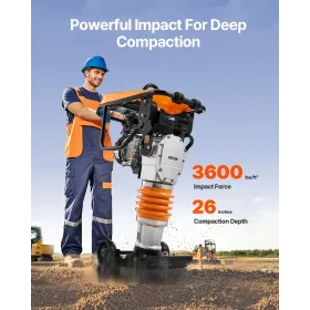 6,5 hk 196 cc brændstofkrafthopping Jack Vibratory Rammer manipler kompaktor