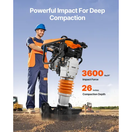 6,5 hk 196 cc brændstofkrafthopping Jack Vibratory Rammer