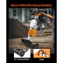 Jumping Jack Compactor, 6.5 HP Vibratory Rammer Fuel-Powered 196 cc Engine Tamper, 3600 lbs Impact Force, 26" Max Compaction Dep