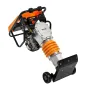 Jumping Jack Compactor, 6.5 HP Vibratory Rammer Fuel-Powered 196 cc Engine Tamper, 3600 lbs Impact Force, 26" Max Compaction Dep