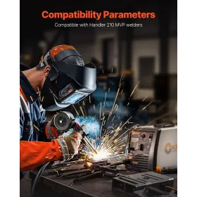 100amp spole pistol med 10ft kabel til 0,023 "0,030" 0,035 "svejsedirigere