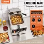 Commercial Deep Fryer, 1750W Electric Countertop Fryer with Basket, 9Qt /8.5 L Single Oil Fryer, 1mm Thickened Stainless Steel, 