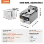 Commercial Deep Fryer, 1750W Electric Countertop Fryer with Basket, 9Qt /8.5 L Single Oil Fryer, 1mm Thickened Stainless Steel, 