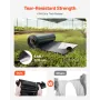 6Mil plastfolierulle 10 x 100 FT kraftig film sort-hvid