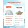 Pool Filter Balls for Sand Filter, 1.6 kg/3.5 lbs, Filter Balls Replace Pool Filter Sand, Reusable Polyester Fiber Filter Media 