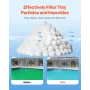 Pool Filter Balls for Sand Filter, 1.6 kg/3.5 lbs, Filter Balls Replace Pool Filter Sand, Reusable Polyester Fiber Filter Media 