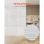 3D Wall Panels, 12-Pack 19.7 x 19.7 in PVC Modern Art Minimalist Wave Tiles, 32 Sq.Ft Coverage Accent Wall Panel, Interior Home 