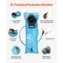 Hydration Backpack, Water Backpack with 3L TPU Water Bladder, Tactical Molle Hiking Hydration Pack with Storage for Men Women, H