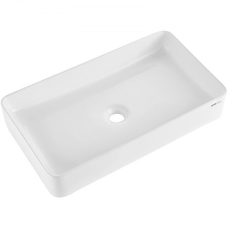 Modern Ceramic Vessel Sink 24"x13.8" Bathroom Vanity Bowl Countertop White