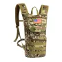 Hydration Backpack, Water Backpack with 3L TPU Water Bladder, Tactical Molle Hiking Hydration Pack with Storage for Men Women, H