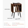 Record Player Stand 2-Tier Wood Vinyl Record Stand op til 100