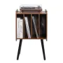 Record Player Stand 2-Tier Wood Vinyl Record Stand op til 100