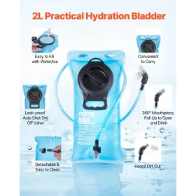 Hydration Backpack, 25L Insulated Hydration Pack Backpack with 2L TPU Water Bladder, Hiking Water Backpack with Storage for Men 