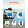 Pool Filter Balls for Sand Filter, 1.4 kg/3.1 lbs, Filter Balls Replace Pool Filter Sand, Reusable Blue Polyester Fiber Filter M