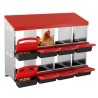 8-Compartment Chicken Nest Box Metal Box with Inclined Nesting Boxes