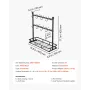 Kaffekrus Holder til bordplade 16 Hooks Cup -rack med