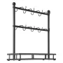 Coffee Mug Holder for Countertop, 16 Hooks Coffee Cup Holder with Storage Base, 2 Tier Mugs Tree Rack Carbon Steel Mug Display S