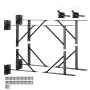 Gate Corner Brace Bracket, 2 Sets, Anti Sag Gate Frame Hardware Kit, Gate Frame Brace Bracket with Latch Lock, Screws, for Shed 