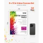 Canvas Boards for Painting, 9 x 12 Inch White Canvases for Painting, 24 Pack Painting Canvas Panels for Sketching, Acrylic and O