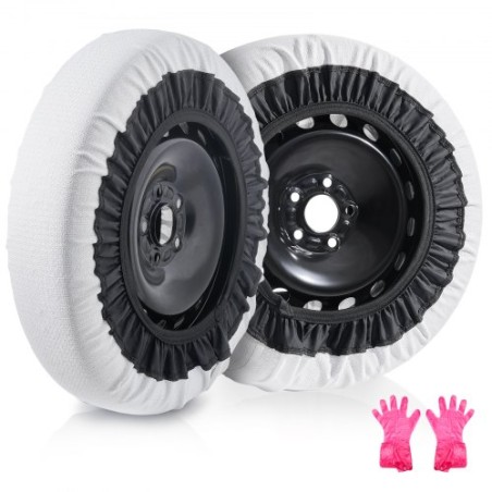 2 stk. Tykkede sne sokker til dæk Snow Traction Tire Cover-Medium
