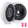 2 stk. Tykkede sne sokker til dæk Snow Traction Tire Cover-Medium