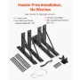 Gate Corner Brace Bracket, Anti Sag Gate Frame Hardware Kit, Gate Frame Brace Bracket with Latch Lock, Latch Lock Rope, for Shed