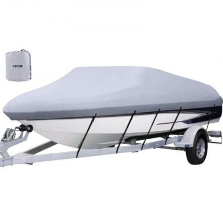 25-28FT Waterproof Boat Speedboat Cover Heavy Duty Fish Ski V-Hull Marine